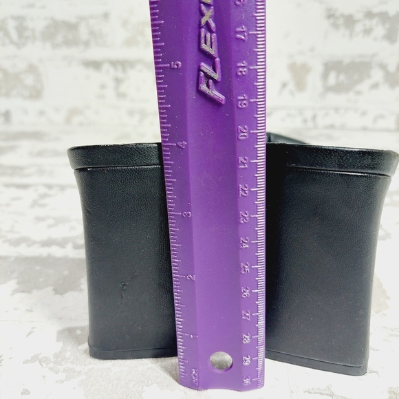 NEW Open Edit Saydee Black Block Heel Slip On Square Toe Sandals O343 - Picture 8 of 11